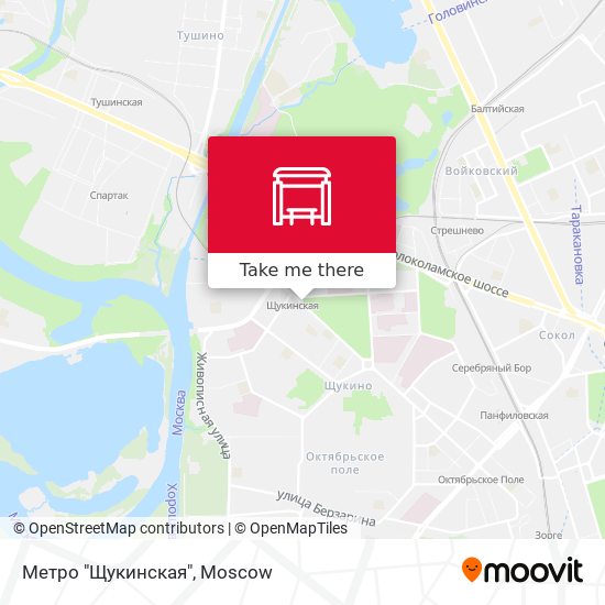 Метро "Щукинская" map