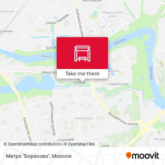 Метро "Борисово" map