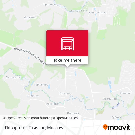 Поворот на Птичное map