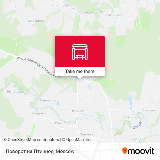 Поворот на Птичное map