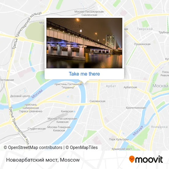 Новоарбатский мост map