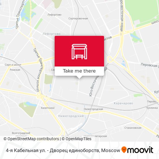 4-я Кабельная ул. - Дворец единоборств map