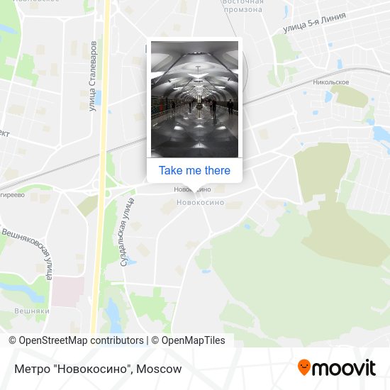 Метро "Новокосино" map