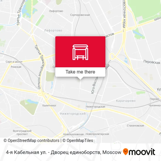 4-я Кабельная ул. - Дворец единоборств map