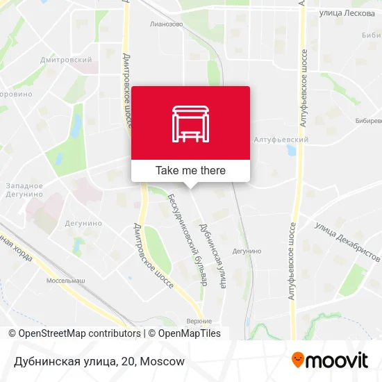 Дубнинская улица, 20 map