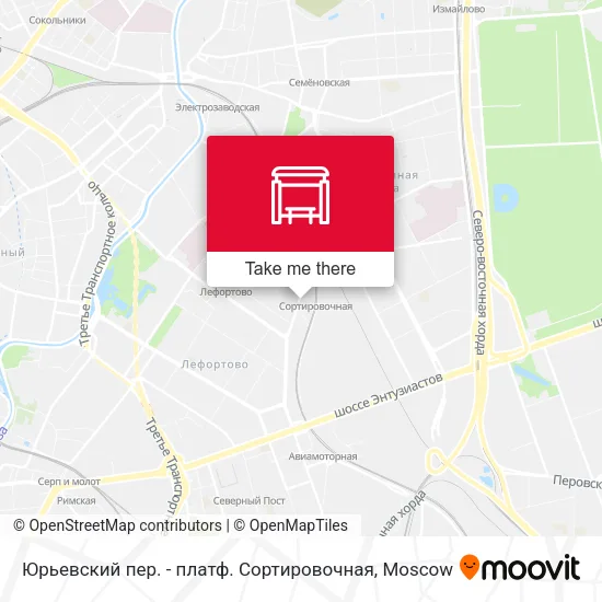 Юрьевский пер. - платф. Сортировочная map