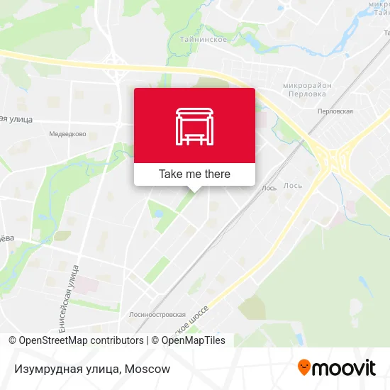 Изумрудная улица map