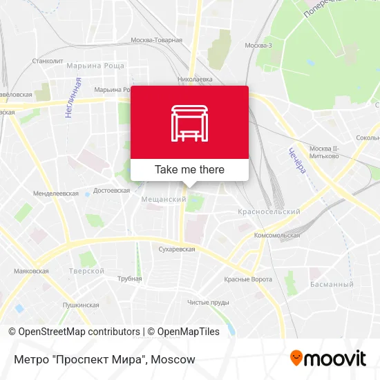 Метро "Проспект Мира" map