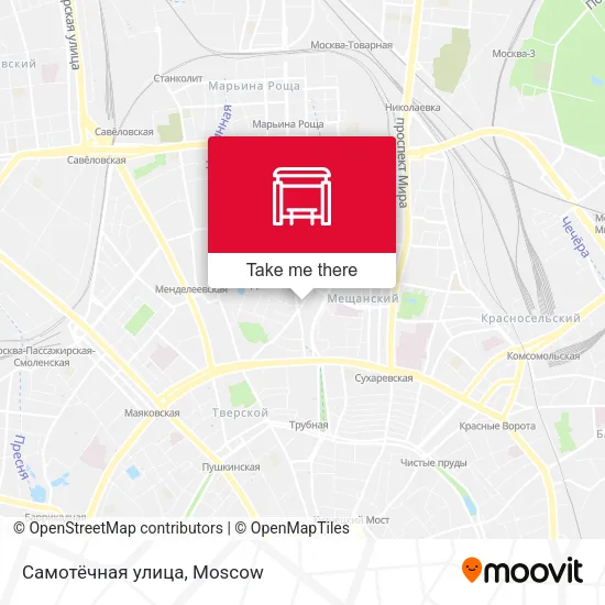 Самотёчная улица map