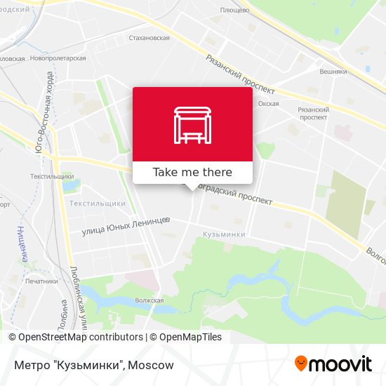 Метро "Кузьминки" map