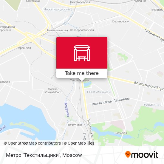 Метро "Текстильщики" map