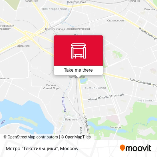 Метро "Текстильщики" map