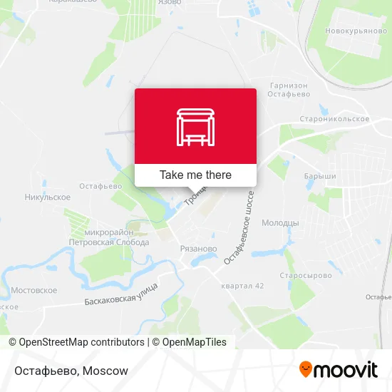 Остафьево map