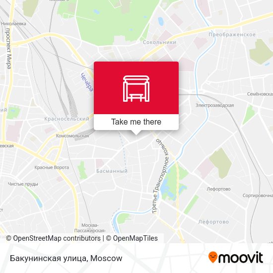 Бакунинская улица map