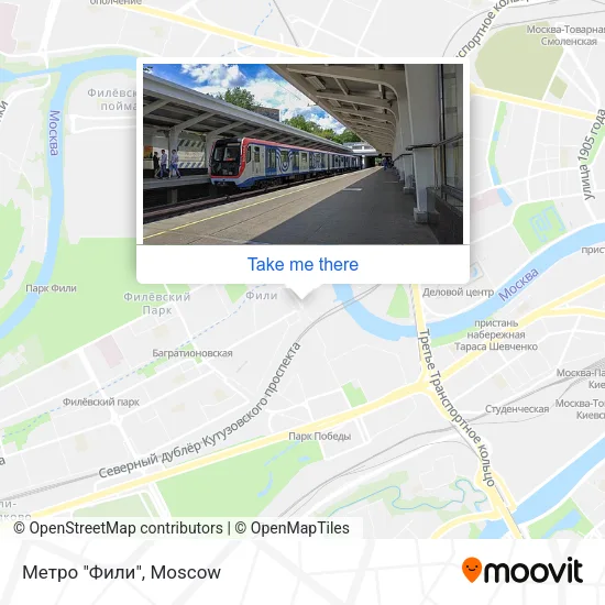 Метро "Фили" map