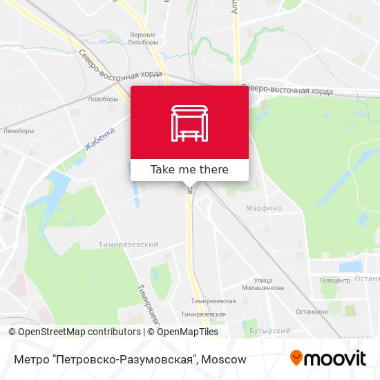 Метро "Петровско-Разумовская" map