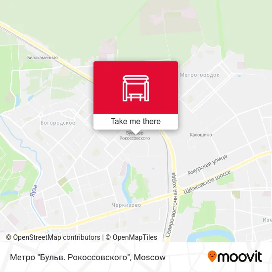Метро "Бульв. Рокоссовского" map