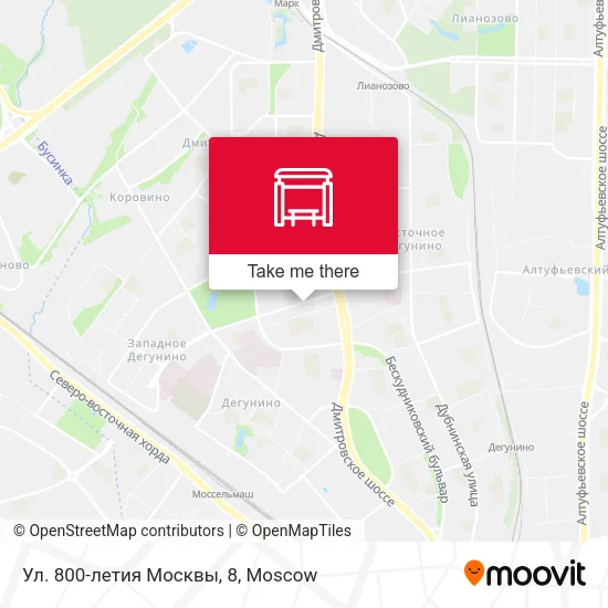 Ул. 800-летия Москвы, 8 map