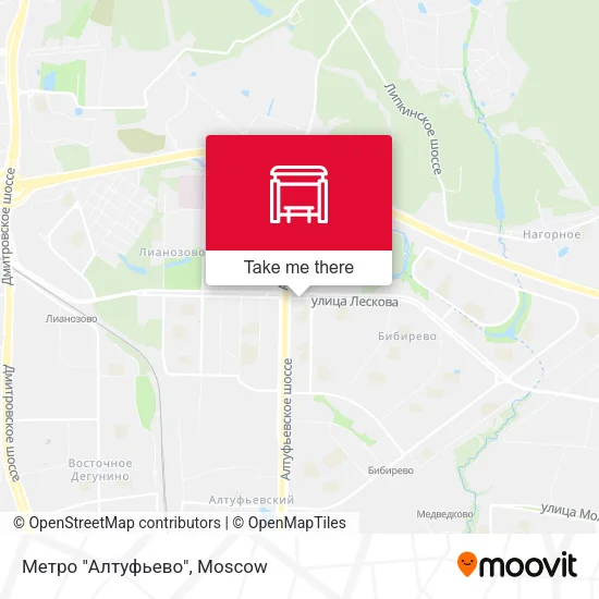 Метро "Алтуфьево" map