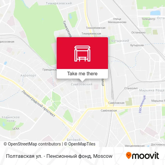 Полтавская ул. - Пенсионный фонд map