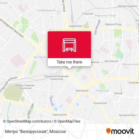 Метро "Белорусская" map