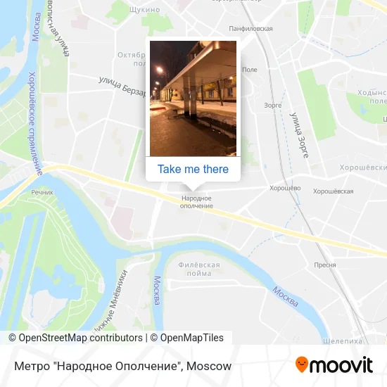 Метро "Народное Ополчение" map