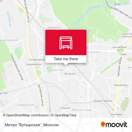 Метро "Бутырская" map