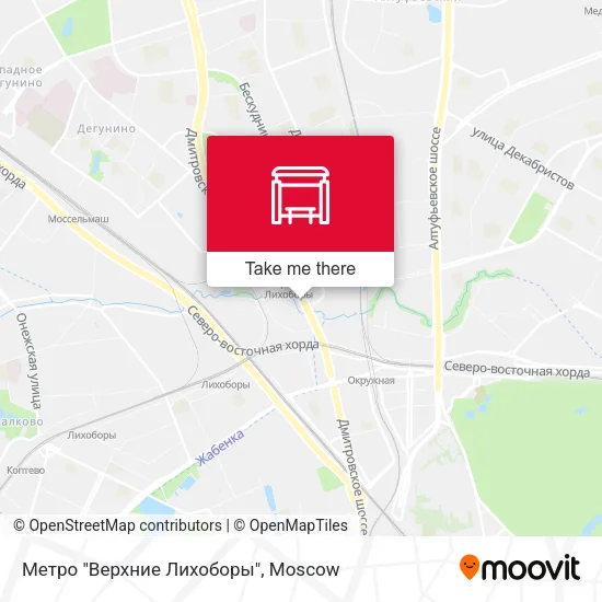 Метро "Верхние Лихоборы" map
