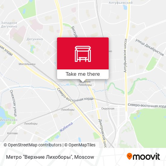 Метро "Верхние Лихоборы" map