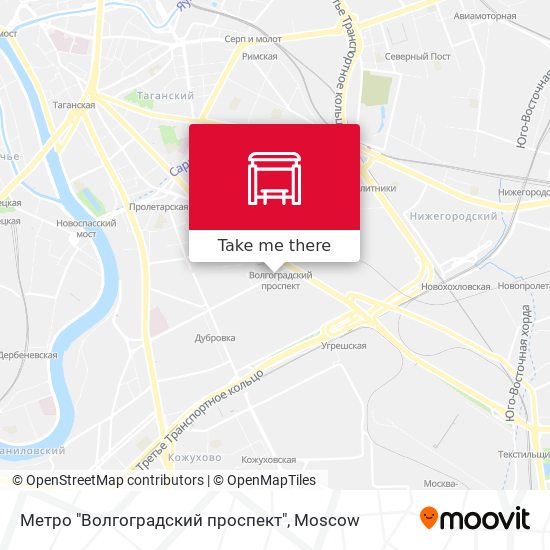 Метро "Волгоградский проспект" map