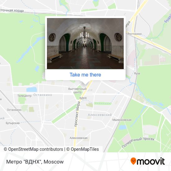 Метро "ВДНХ" map