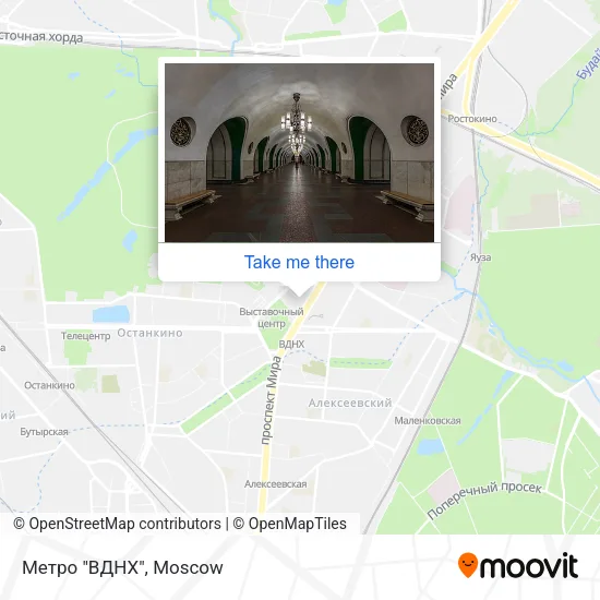 Метро "ВДНХ" map