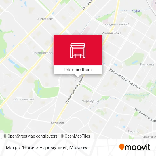 Метро "Новые Черемушки" map