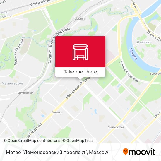 Метро "Ломоносовский проспект" map