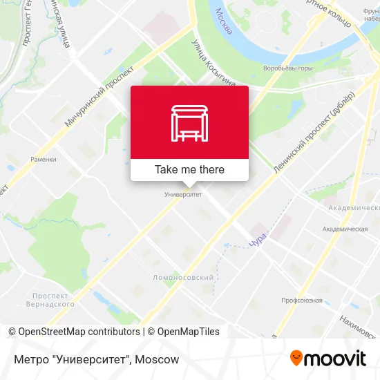 Метро "Университет" map