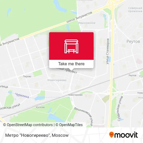 Метро "Новогиреево" map