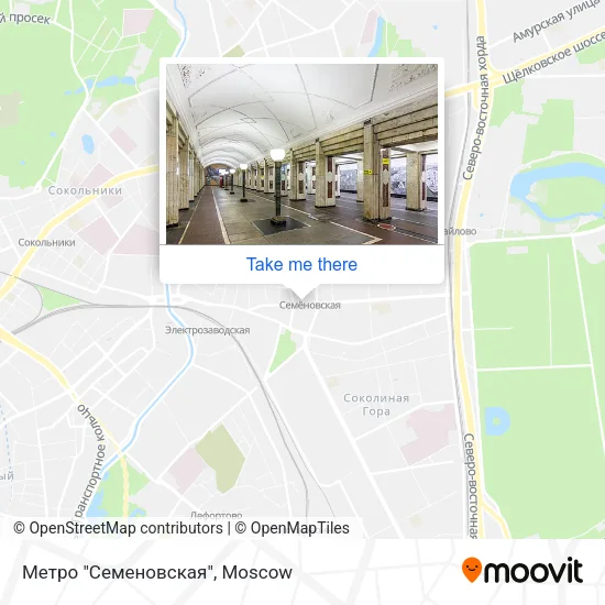 Метро "Семеновская" map