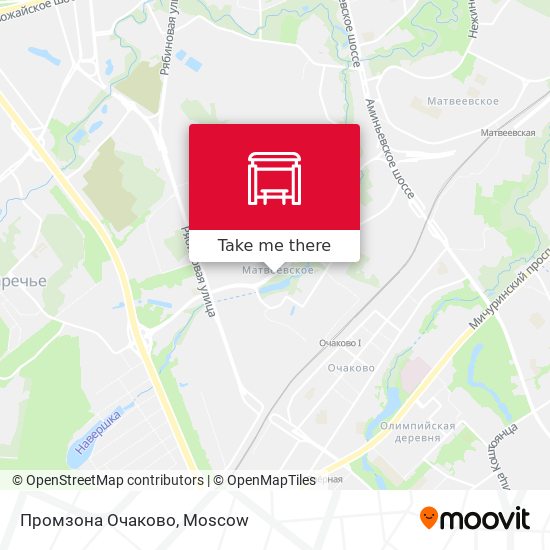 Промзона Очаково map