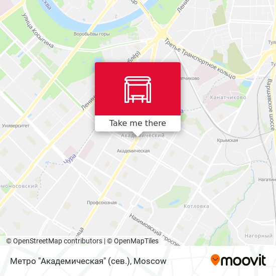 Метро "Академическая" (сев.) map