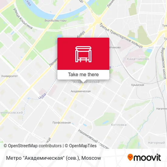 Метро "Академическая" (сев.) map