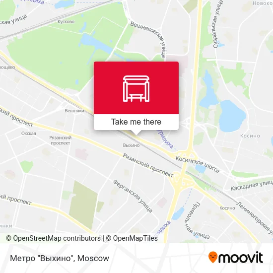 Метро "Выхино" map