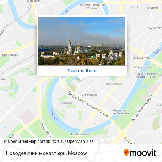 Новодевичий монастырь map
