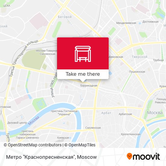 Метро "Краснопресненская" map