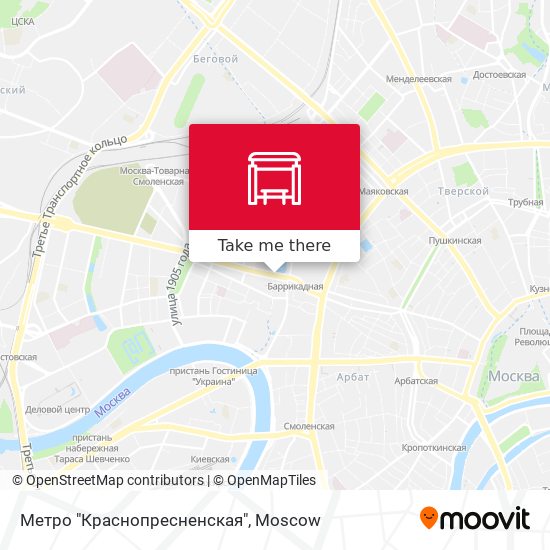 Метро "Краснопресненская" map