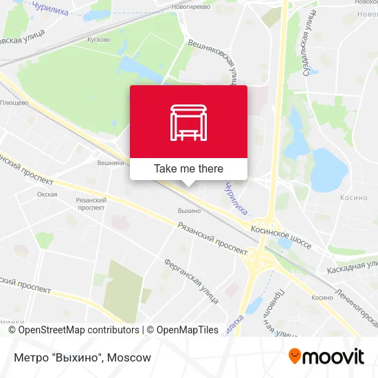 Метро "Выхино" map