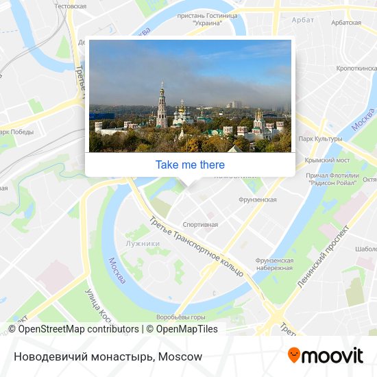 Новодевичий монастырь map