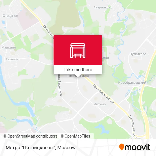 Метро "Пятницкое ш." map