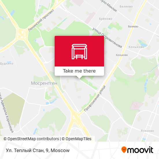 Ул. Теплый Стан, 9 map