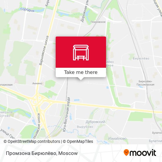 Промзона Бирюлёво map