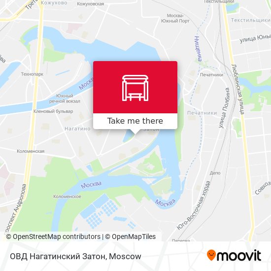 ОВД Нагатинский Затон map